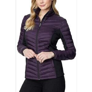 32 Degrees Heat Women Dark Blackberry Lightweight Packable Full Zip Jacket Small